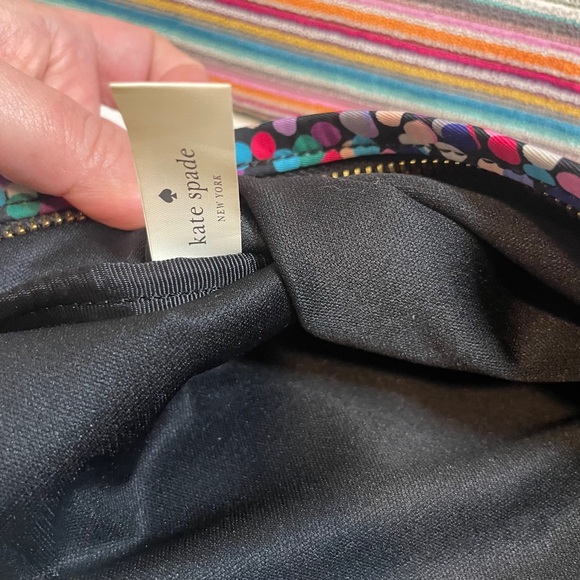 Kate Spade On Purpose Dance Party Dot Large Nylon Wristlet Clutch w Bow Rare - Picture 12 of 16